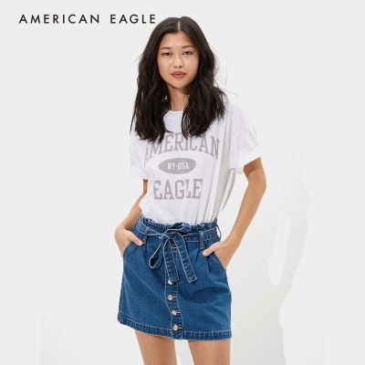 American Eagle Super High-Waisted Denim A-Line Skirt กระโปรง ยีนส์ ผู้หญิง เอวสูง (EWSS 033-6464-936)