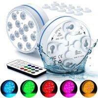 Submersible Led Lights, 16 Colors Underwater Pond Lights Pool Lights with Remote, Waterproof Magnetic Shower