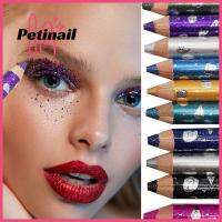 PETINAIL 12สีอายเครื่องสำอางกากเพชรหลากสีมุกลิปสติกติดทนนานปากกาอายไลน์เนอร์แบบเจลอายแชโดว์ปากกาอายชาโดว์