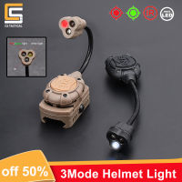 WADSN ยุทธวิธีหมวกกันน็อคแสง Mpls 3โหมด LED Helment ไฟปืนทหารอย่างรวดเร็วล่าสัตว์หมวกกันน็อคสัญญาณโคมไฟสีเขียวสีแดง IR