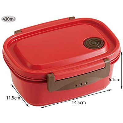 Skater XPM3-A Easy and light Lunch box S Range compatible 430ml Red Sealed container StorageTH