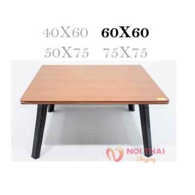 โต๊ะญี่ปุ่นลายไม้สีบีช/เมเปิ้ล ขนาด 60x60 ซม. (24×24นิ้ว) ขาพลาสติก ขาพับได้ nt nt99