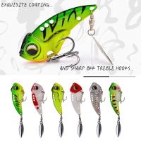 MINICO เบส 7g 11g 15g หมุน การสั่นสะเทือน เลื่อม Wobblers Crankbaits เหยื่อตกปลาโลหะ VIB ล่อ ตะขอแหลม