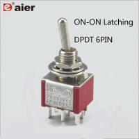 10Pcs Toggle Switch ON/ON Latching DPDT Mini Rocker Switches MTS-202 6A 250VAC 6 Pin With Solder Terminal Electrical Circuitry  Parts