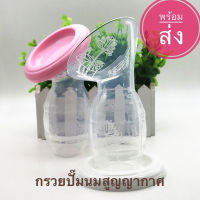 [พร้อมส่ง] กรวยปั๊มนมสูญญากาศ Single breast pump ขวดซิลิโคนสูญญากาศ ปั้มนมด้วยมือ น้ำนมไหลเอง ใช้แทนเครื่องปั๊มนม