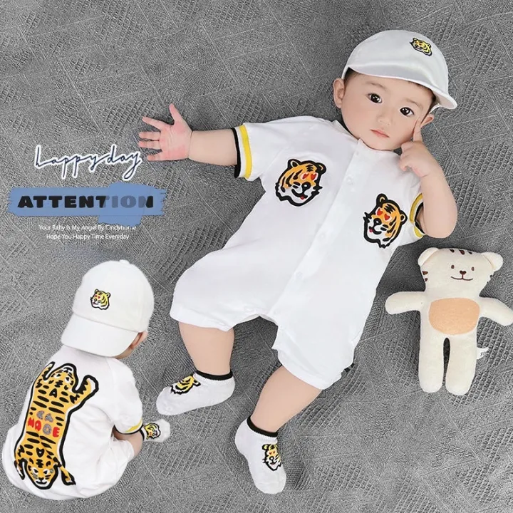 Cartoon Tiger One-piece Romper Tiger Hat Summer Newborn Baby Boy and Girl Baby Cotton Short Sleeve Romper | Lazada PH Cartoon Tiger One-piece Romper Tiger Hat Summer Newborn Baby Boy and Girl Baby Cotton Short Sleeve Romper | Lazada PH