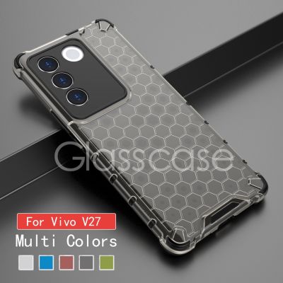 เคส Vivo V27โปร Vivo เคสสำหรับ Vivo V27อี V27e V 27e V27โปร V27pro 5G เคสรังผึ้งใสแฟชั่นเคสแข็งกันแรงกระแทกป้องกันเลนส์