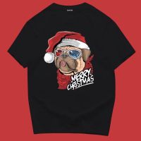 เสื้อยืดสกรีนลาย Christmas Collection “pug santa” พร้อมส่ง