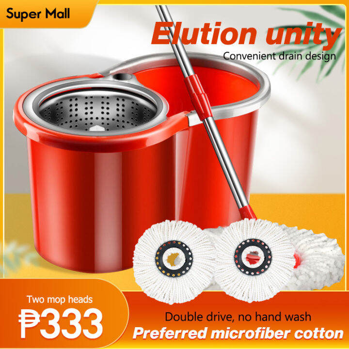 mop Spin mop Stainless steel spiral barrel Lazy handwashing pushtype
