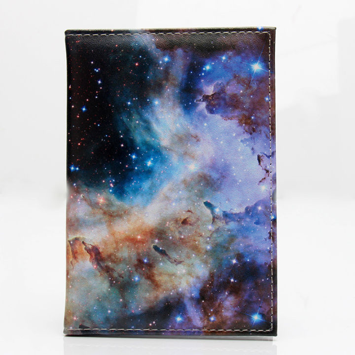 ผู้ถือหนังสือเดินทางสี-starry-cosmic-starry-sky-colored-air-ticket-holder-หนังสือเดินทาง-book