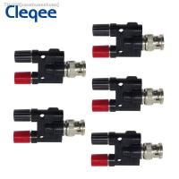 ✴☑◘ Cleqee P7009 5PCS BNC Male Plug to Two Dual Banana Jack Connector RF Adapter