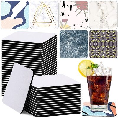 【CW】☃  35 Pieces Sublimation Coaster Blank Cup Rubber Coasters