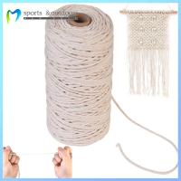 HA SPORTS เชือก DIY การตกแต่งบ้านคริสต์มาส100เมตรด้ายด้ายสายเกลียว100% ผ้าฝ้ายสีเบจธรรมชาติ