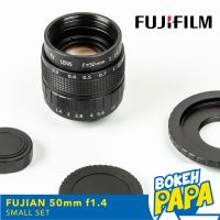 เลนส์มือหมุน Fujian 50mm F1.4 เลนส์ละลาย CCTV โบเก้หมุนวนๆ สำหรับใส่กล้อง Fuji Mirrorless ได้ทุกรุ่น