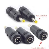 1/5pcs AC DC Power Plug Connector Female to Male Adapter Connector Laptop Audio Cable Converter 5.5mmx2.1mm to 4.0mmx1.7mm L19