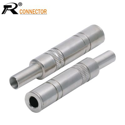 5pc 6.35mm Female Jack Socket Soldering Wire Connector Metal Material Microphone MIC mono Plug 6.3MM Audio Connector