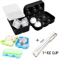 Big Ice Cube ถาด 6 หลุม Ice Cube Ice Ball kit ซิลิโคนแม่พิมพ์น้ำแข็ง