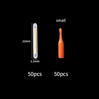 50ชิ้น/ล็อต2.2-4.5Mm L ไฟไม้เท้าไฟกลางคืนตกปลาที่มีประโยชน์สติ๊กเกอร์เรืองแสงในที่มืดแท่งไฟฟลูออเรสเซนต์ตกปลาที่มีประโยชน์