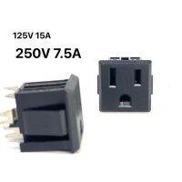 Ac Socket 3P 27x27x33mm 250V 7.5A 125V 15A AC-G10 by EDK JAPAN