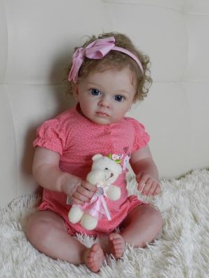 NPK 58CM Reborn Toddler Tutti Baby Girl Doll Soft Cuddly Cloth Body Lifelike 3D Skin Paint with Genesis Paint Art Doll
