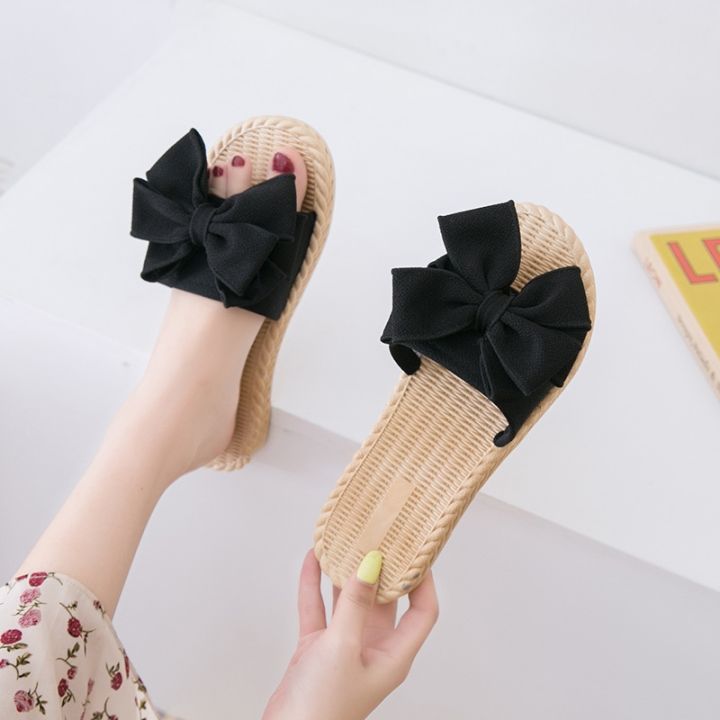 a-undertakes-bowknot-is-cool-the-summer-of-2023-new-beach-slippers-female-han-edition-antiskid-outside-fashionable-joker