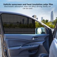 【LZ】 2PCS Car Side Window Sun Shades Stickers Sun Protection Window Sunscreen Cover Black PVC Sunshade with Small Holes 42x38cm