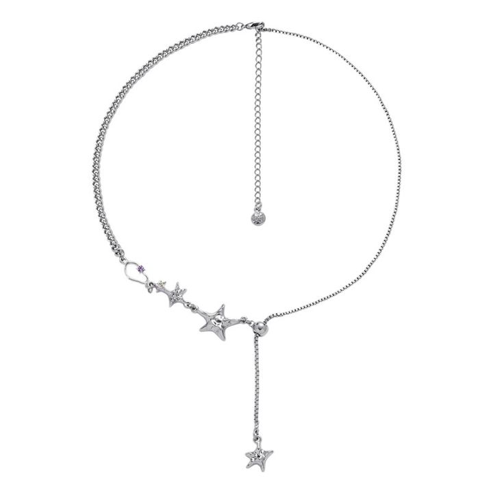 cod-new-color-zirconium-star-pendant-necklace-wholesale-temperament-high-end-stitching-clavicle-chain-design-jewelry