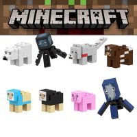 【Available】5-6เซนติเมตร Minecraft หน่วยการสร้างของเล่นตัวละครหมาป่าวัวแกะหมูหมีตุ๊กตาแอ็คชั่นเด็กของเล่นเพื่อการศึกษา