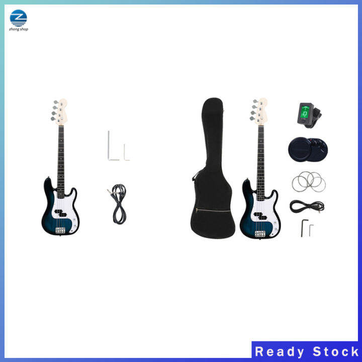 ST 4 Strings Electric Bass Guitar For Beginner 21 Frets Bass Guitar