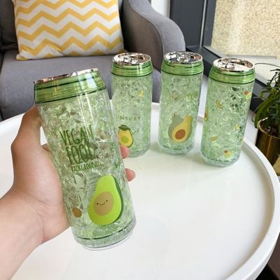 Food Grade Materials 350ml Eco friendly Drink Cup Student Straw Water Bottle Portable Ice Cup Lightweight Birthday Gift