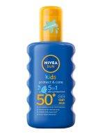 NIVEA Sun Kids Protect &amp; Care 5in1 Spray SPF50 PA++++  นีเวีย ซัน คิดส์ บอดี้ สเปรย์ 200ml.