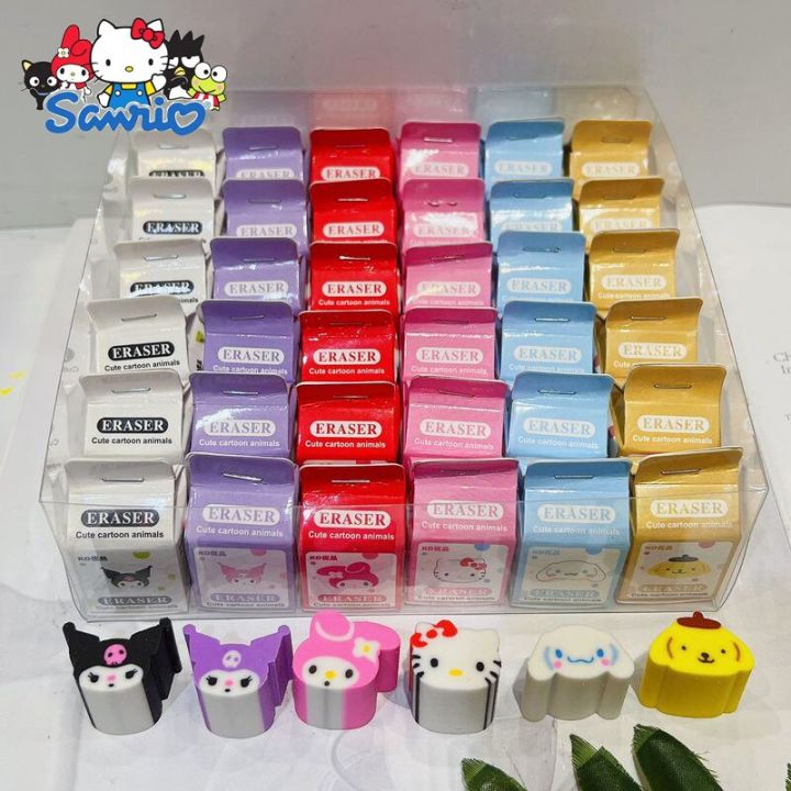 sanrio-ruer-ยางลบอะนิเมะ-hello-kitty-melody-kuromi-cinnamoroll-ยางลบสำหรับเด็กเครื่องเขียนนักเรียนอุปกรณ์การเรียนขายส่ง