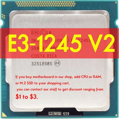Xeon E3มาเธอร์บอร์ด E3 1245V2 V2 3.4Ghz ใช้เครื่องประมวลผลซีพียูสี่แกนขนาด8ม. 77W Atermiter มาเธอร์บอร์ด B75ชุดอินเทล LGA 1155