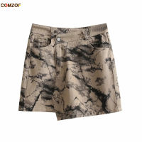 High Waist Irregular Tie-Dye Women Skirt Denim Fashion A-Line Mini 2022 Summer Skirts Faldas Clothing Vetement Femme