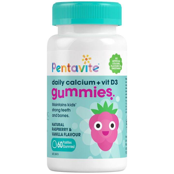 pentavite-daily-multivitamin-calcium-vit-d3-immune-kids-gummies-60-gummies-วิตามินรวม-เสริมภูมิ-แคลเซียม-วิตามินd3-วิตามินสำหรับเด็ก-อาหารเสริมเด็ก-บำรุงสมอง-อาหารเสริม-อาหารสำหรับเด็ก