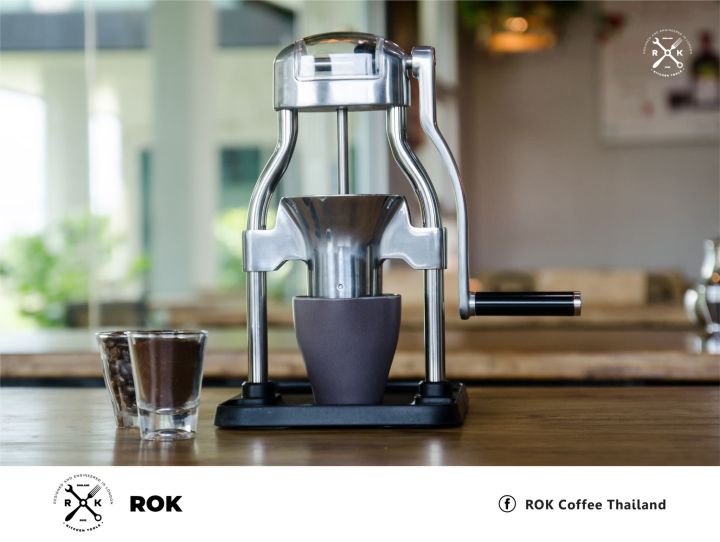 ratika-new-rok-silver-espresso-gc-competition-2022-เครื่องชงเอสเพรซโซ่-ไม่ใช้ไฟฟ้า-เครื่องบดกาแฟ-rok-grinder-gc