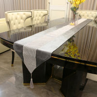 Diamond Table Runner with Tassel Modern Sequined Table Runner with Diamante Strip for Dining Wedding Party Table Decoration