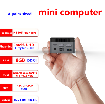 ZX01 Windows 11 Intel พีซีขนาดเล็กเซเลอรอน N5105 DDR4 8GB 256GB พอร์ตแลน WIFI5 BT4.2คอมพิวเตอร์ขนาดเล็กเกมเดสก์ท็อปกับ M6 U59โปร