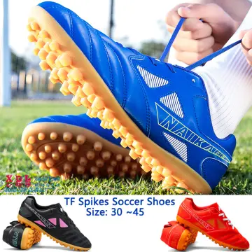 Mens Junior Kids Boys Girls Football Boots Training Shoes Sneaker Long  spikes