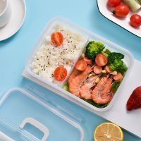 Double layered lunch box plastic split box bento box cross-border adult student microwave lunch box