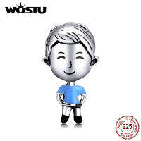 WOSTUจัดส่งฟรีWarmและที่เชื่อถือได้พ่อ925เงินสเตอร์ลิงชุดครอบครัวCharmผู้หญิงสร้อยข้อมือเงินZBBSC174