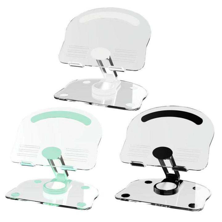 Tablet Stand Foldable Desk Acrylic Tablet Holder With Rotatable Base