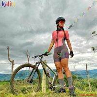 [COD] 2022Kafitt Women 39;s Pink Gray Cycling Triathlon Skinsuit Sets Macaquinho Ciclismo Feminino 20D Gel Jumpsuit Kits