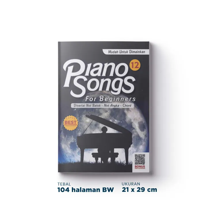 Buku Piano - Piano Songs For Beginners 12 | Lazada Indonesia