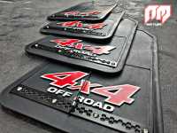 บังโคลนรถยนต์ 4x4 ตัวสีแดง เพลทสีดำ  Off-Road Mud flaps Black Plate