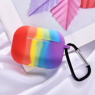 Rainbow TPU Silicone Case Protective Cover for AirPods Pro Earphone Soft Silicone Cover Headphones Accessories