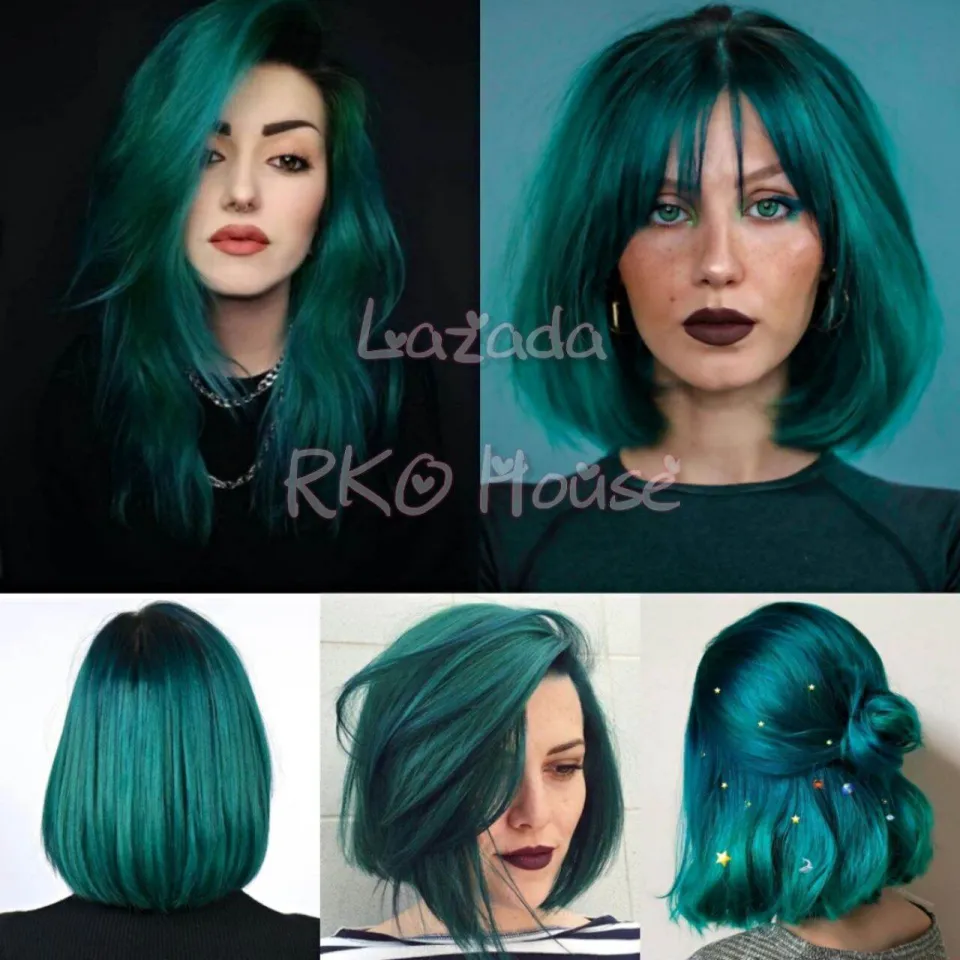 Share 147+ peacock blue hair color super hot