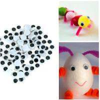 Kada ?Hot Sale?100pcs 6-15mm Plastic Wiggle Googly Eyes Self-Adhesive for DIY Dolls Kids Crafts