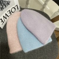 [COD] Western-style woolen hat Angora rabbit knitted thickened ear protection warm fleece heaped cold