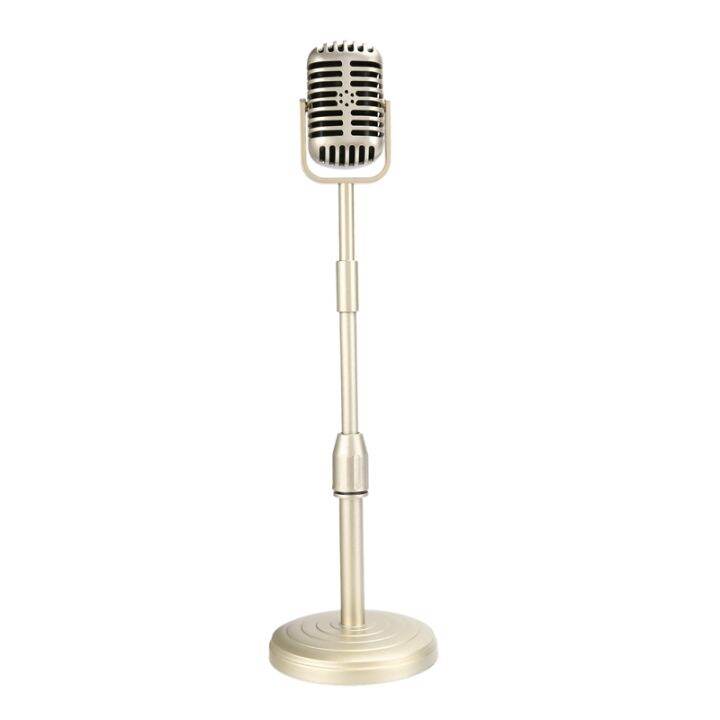 2022Vintage Desktop Microphone Prop Model With Adjustable Height